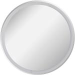 Weiße Runde Runde Wandspiegel aus Glas beleuchtet 