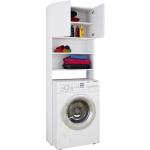 Weiße Waschmaschinenschränke &   Waschmaschinenregale aus Kunststoff Breite 150-200cm, Höhe 150-200cm, Tiefe 0-50cm 