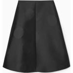 Schwarze Gepunktete COS Midi Taft-Röcke aus Baumwolle für Damen Größe XS für den für den Herbst 