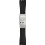Mido Kautschuk Multifort Kautschukband Schwarz, Stahl Schliesse M603014310