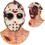 MIELE KOHLER Jason Maske Grusel Voorhees Eishockey Rotten Face Zombie Halloween Kills Maske Double Layer Scary Movie Latex Kostüm Props (Double Layer)
