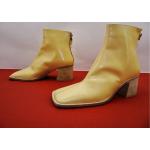Gelbe MIISTA Ivy Ankle Boots & Klassische Stiefeletten aus Leder für Damen Größe 38 