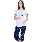 Marineblaue Sterne Stillpyjamas für Damen Größe XXL 