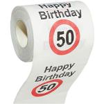 Scherzartikel Deko Spaß-Toilettenpapier Runder Geburtstag lustiges Geschenk (50. Geburtstag - 1Rolle)