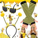 Gelbe Gestreifte Bienenkostüme für Mädchen 