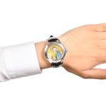 Mikro-Mosaike Handbemalte Jesus-Uhr, Rostfreie Noch Religiöse Unisex-Uhr, Echte Leder-Analoguhr, Luxusgeschenk