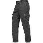 Schwarze Mil-Tec Moleskin-Hosen mit Knopf aus Baumwolle für Herren Größe S 