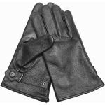 Schwarze Mil-Tec Gefütterte Handschuhe aus Leder für Herren für den für den Winter 