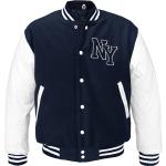 Marineblaue College-Jacken aus Kunstleder für Herren Größe 3 XL 
