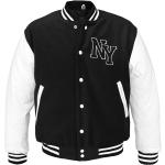 Schwarze Mil-Tec College-Jacken & Baseball-Jacken aus Kunstleder für Herren Größe L für den für den Herbst 