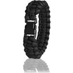 Schwarze Geflochtene Mil-Tec Paracord Armbänder & Survival Armbänder aus Polyester 