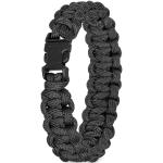 Schwarze Geflochtene Paracord Armbänder & Survival Armbänder aus Polyester 