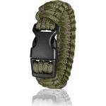 Olivgrüne Geflochtene Mil-Tec Paracord Armbänder & Survival Armbänder aus Polyester 