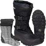 Schwarze Mil-Tec Stiefel mit Schnalle aus Textil Größe 34 für den für den Winter 