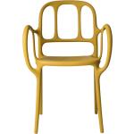 Gelbe Moderne Magis Designer Stühle Matte aus Holz 2-teilig 