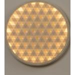 Braune Runde LED Wandlampen aus Holz UV-beständig 