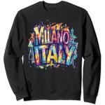 Schwarze Milano Italy Herrensweatshirts Größe S 