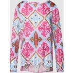 Pinke Langärmelige Milano Italy Blusenshirts & Schlusen aus Viskose für Damen Größe L für den für den Frühling 