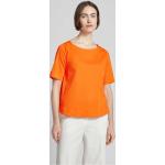 Orange Unifarbene Milano Italy Blusenshirts & Schlusen aus Baumwollmischung für Damen Größe S 