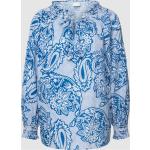 Reduzierte Blaue Langärmelige Milano Italy Blusenshirts & Schlusen aus Baumwolle für Damen Größe M für den für den Frühling 