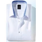 Weiße Langärmelige Milano Italy Herrenlangarmhemden mit Knopf aus Baumwolle 