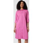 Milano Italy Knielanges Hemdblusenkleid mit 3/4-Arm (42 Pink)
