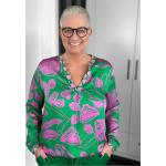 Pinke Milano Italy Tunika-Blusen aus Viskose für Damen Größe M 