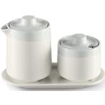 Weiße TCHIBO Milch & Zucker Sets aus Keramik mikrowellengeeignet 5-teilig 