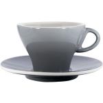 Graue Melierte Milchkaffeetassen 220 ml glänzend 