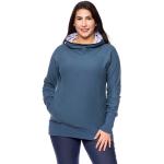 Blaue Oversize Bio Nachhaltige Umstandshoodies aus Jersey mit Kapuze für Damen Größe S für den für den Winter 