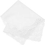 Weiße Stofftaschentücher aus Baumwolle für Damen Einheitsgröße 