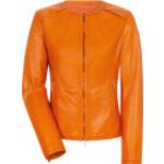 Orange MILESTONE Mini Kurze Lederjacken aus Leder für Damen Größe M für den für den Herbst 