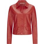 Reduzierte Rote MILESTONE Übergangsjacken aus Leder für Damen Größe XL 