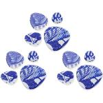 Blaue Ovale Wandfliesen mit Muster aus Keramik 