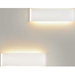 Reduzierte Weiße Minimalistische LED Wandlampen pulverbeschichtet 2-teilig 