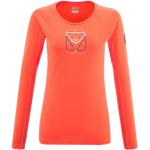 Korallenrote Langärmelige Millet Trilogy T-Shirts für Damen Größe M 