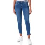 Million X Damen Victoria Ankle Zip Jeans, Stone Blue Denim, 34W / 28L