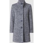 Hellgraue Milocoats Kapuzenmäntel aus Wolle mit Kapuze für Damen Größe XL für den für den Herbst 