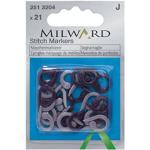 MILWARD 2513204 Stichmarkierungen, 21 Stück, Plastic, Lila/Flieder, One Size