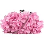 Pinke Elegante Clutches aus Textil mit Kettenhenkel für Damen für die Braut 