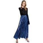 Blaue Maxi Maxiröcke aus Baumwollmischung Handwäsche für Damen Größe L für Partys 