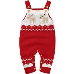 Rote Kinderjumpsuits & Kinderoveralls mit Weihnachts-Motiv für Babys Größe 80 für den für den Herbst 