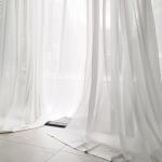 Mimou - Mimmi Vorhang Recycelt Stoff Doppelt Breite, Naturweiß, 290x290 cm - Naturweiß