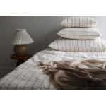 Braune Gestreifte Bettwäsche Sets & Bettwäsche Garnituren aus Baumwolle 150x200 