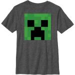 Graue Kurzärmelige Minecraft T-Shirts aus Baumwolle Größe S 
