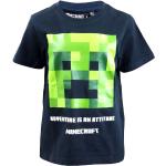 Schwarze Motiv Kurzärmelige Minecraft Kinder T-Shirts aus Baumwolle maschinenwaschbar Größe 152 