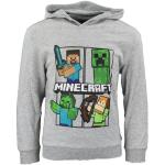 Graue Minecraft V-Ausschnitt Kinderhoodies & Kapuzenpullover für Kinder Größe 116 