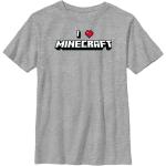 Graue Kurzärmelige Minecraft T-Shirts aus Baumwolle Größe S 