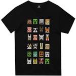 Reduzierte Schwarze Kurzärmelige Minecraft Kinder T-Shirts für Jungen 