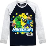 Bunte Langärmelige Minecraft Longsleeves für Kinder & Kinderlangarmshirts für Jungen Größe 128 